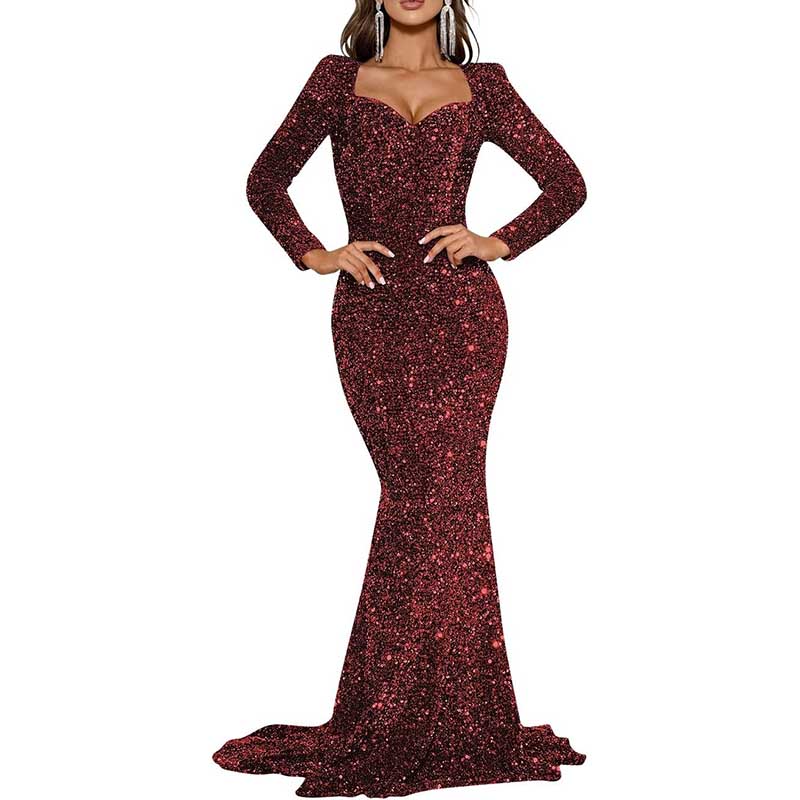 Mermaid Long Sleeves Sparkly Prom Dress Custom Fit, Tailored & Show-Stopping