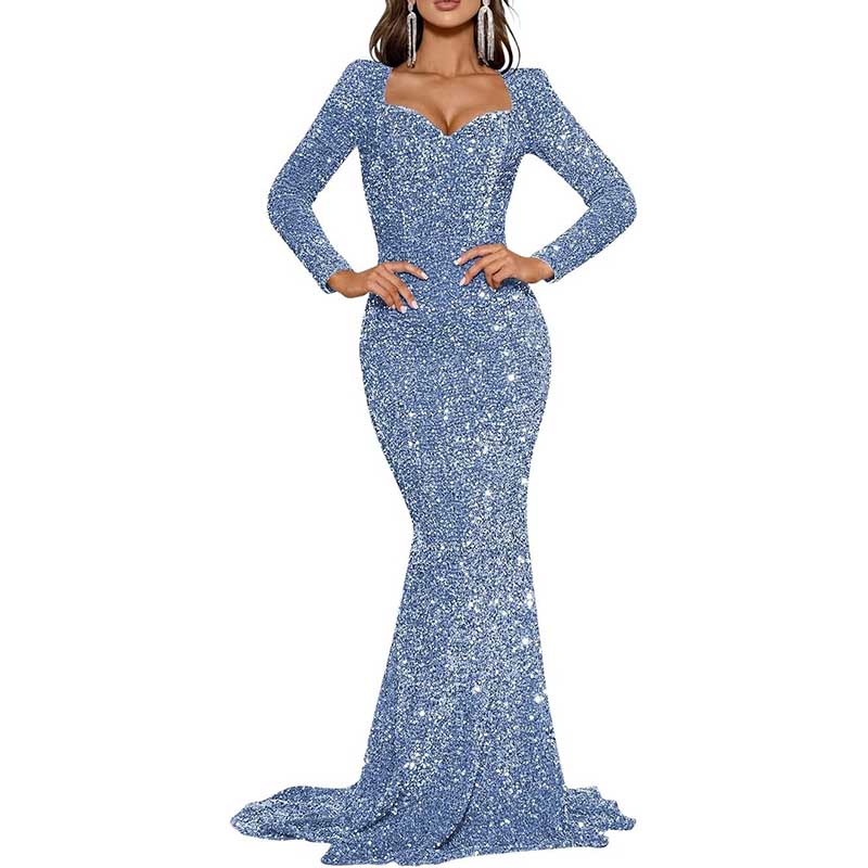 Mermaid Long Sleeves Sparkly Prom Dress Custom Fit, Tailored & Show-Stopping