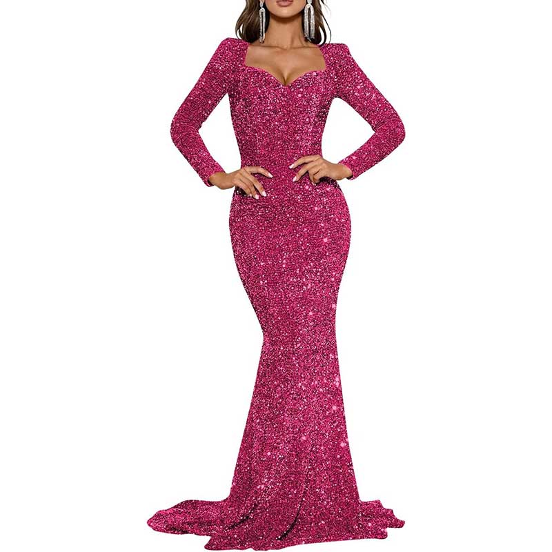 Mermaid Long Sleeves Sparkly Prom Dress Custom Fit, Tailored & Show-Stopping