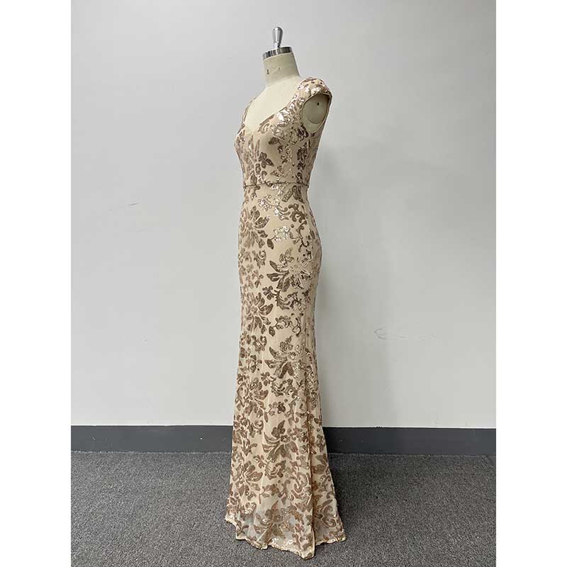 Sequin Mermaid Long Prom Dress Event Dress Wedding Party Dress