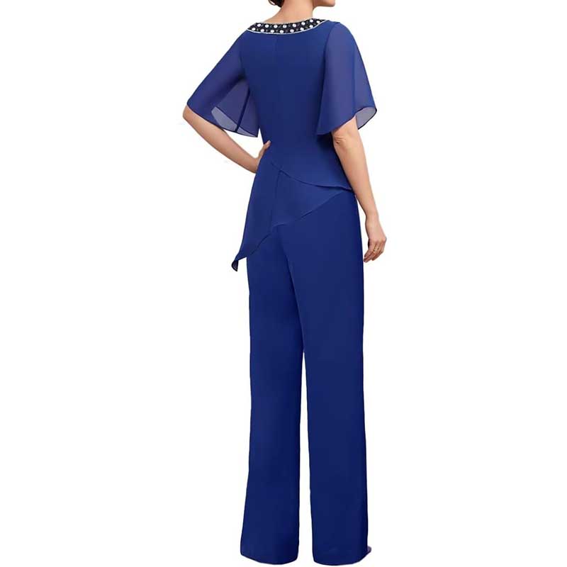 Mother of The Bride Pants Suits for Wedding Chiffon Wedding Outfit