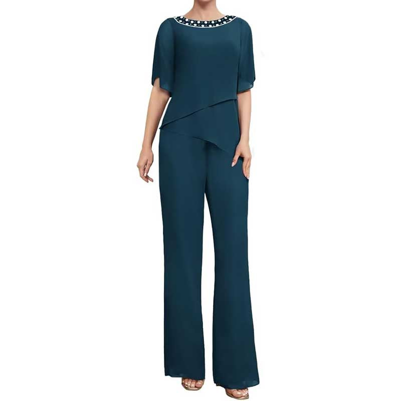 Mother of The Bride Pants Suits for Wedding Chiffon Wedding Outfit