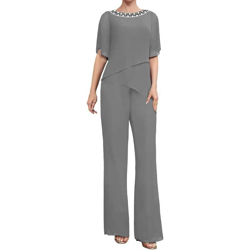 Mother of The Bride Pants Suits for Wedding Chiffon Wedding Outfit