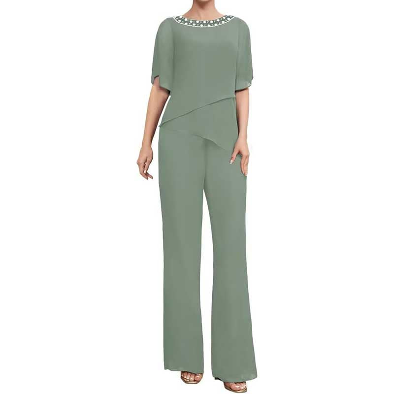 Mother of The Bride Pants Suits for Wedding Chiffon Wedding Outfit