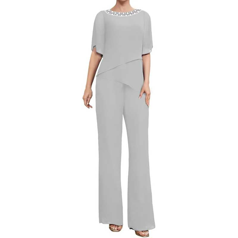 Mother of The Bride Pants Suits for Wedding Chiffon Wedding Outfit