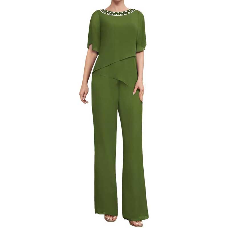 Mother of The Bride Pants Suits for Wedding Chiffon Wedding Outfit
