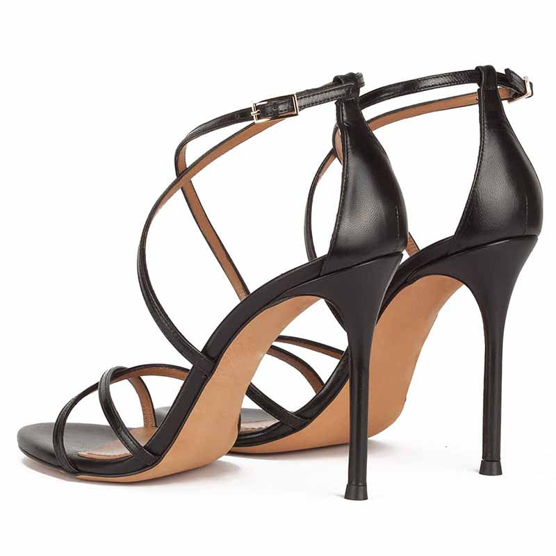 Womens Strappy Heeled Sandals Classic Dress Shoes