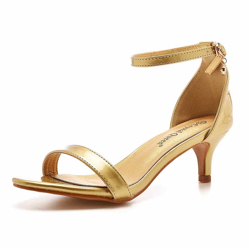 Ankle Strap Closure Sandal Shoes 1.97"