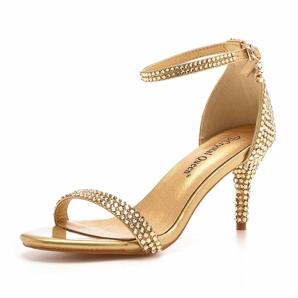 Open Toe Heeled Ankle Buckle Strap Pump Sandal Shoes