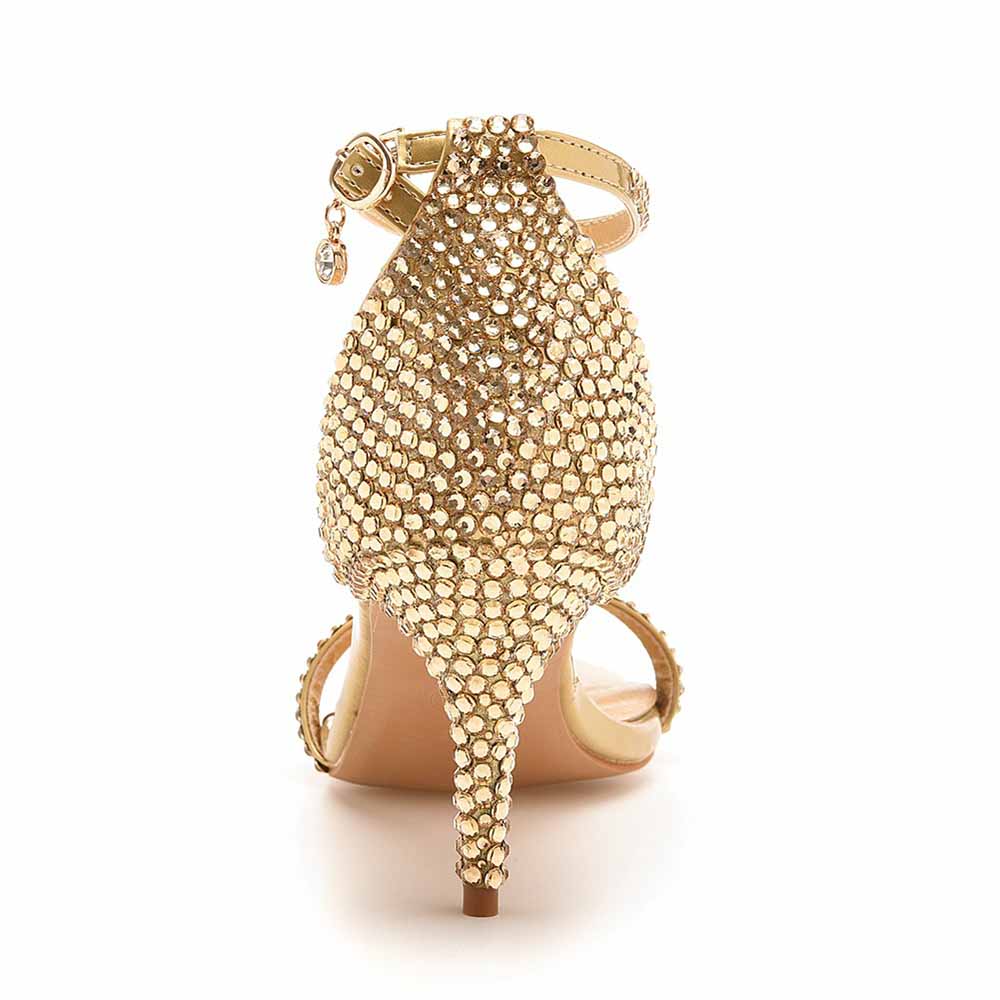 Open Toe Heeled Ankle Buckle Strap Pump Sandal Shoes