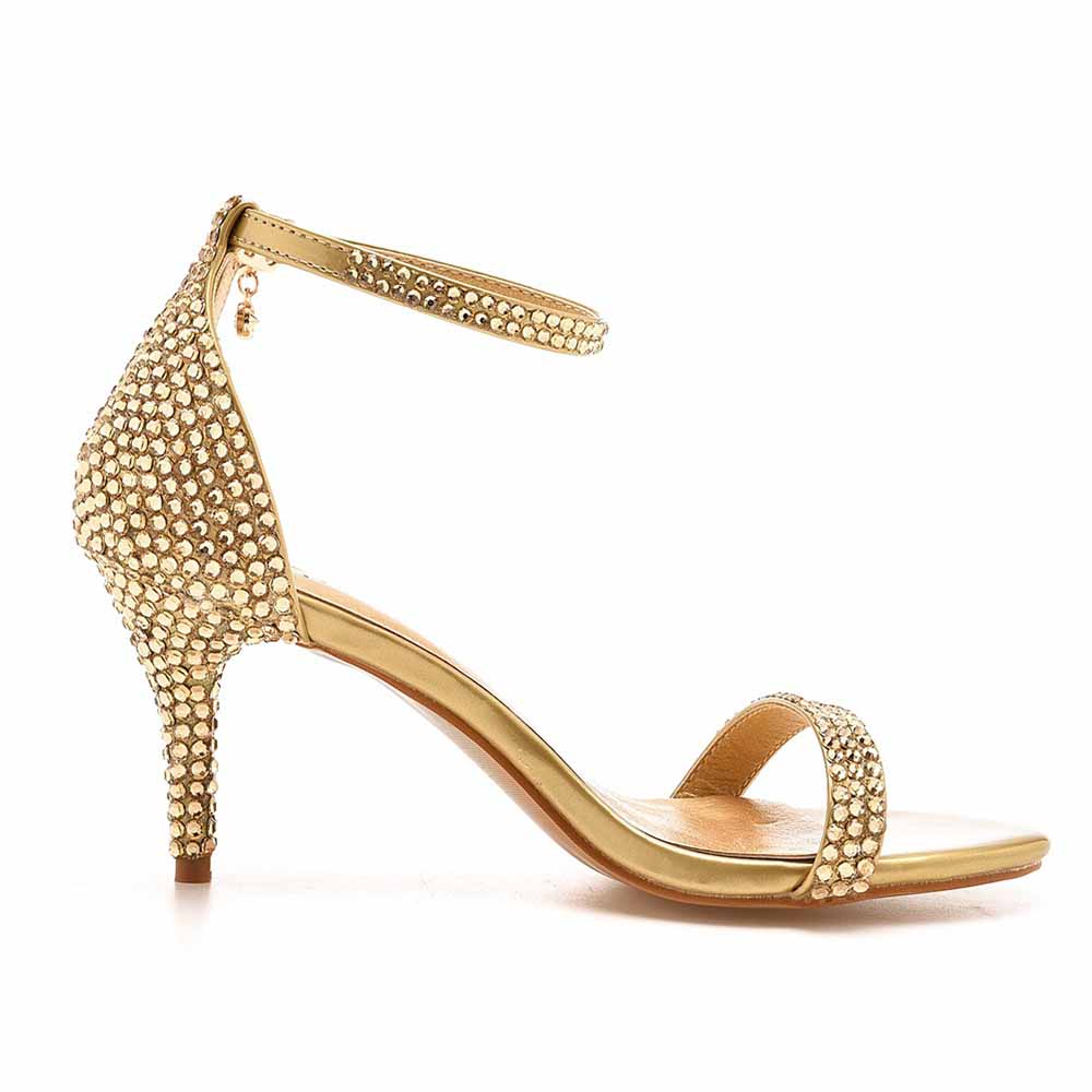 Open Toe Heeled Ankle Buckle Strap Pump Sandal Shoes
