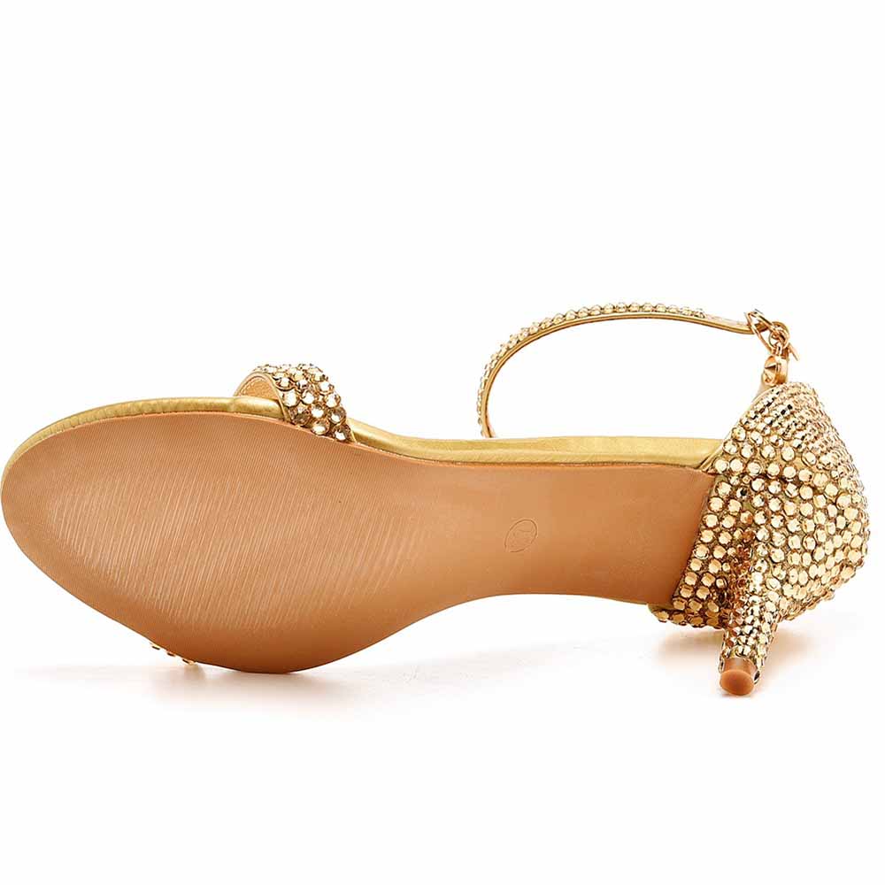 Open Toe Heeled Ankle Buckle Strap Pump Sandal Shoes