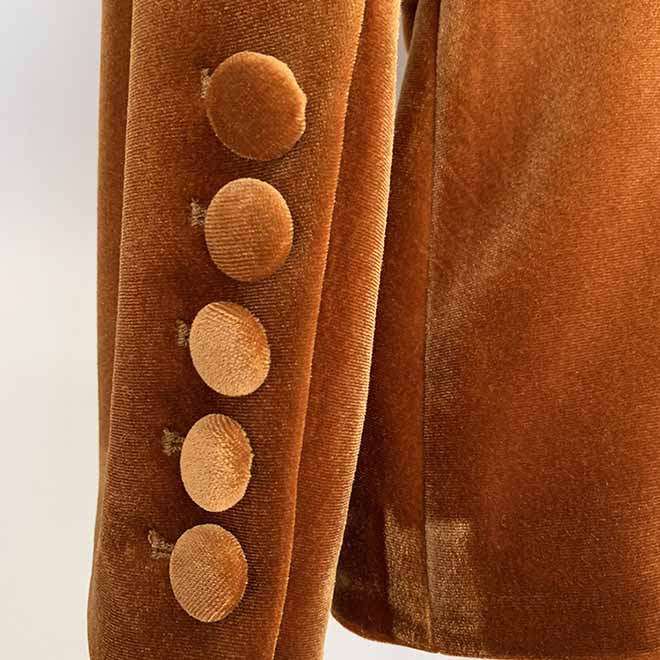 Women’s Velvet Pantsuit in Brown | Flare Leg & Mid-High Waist Style