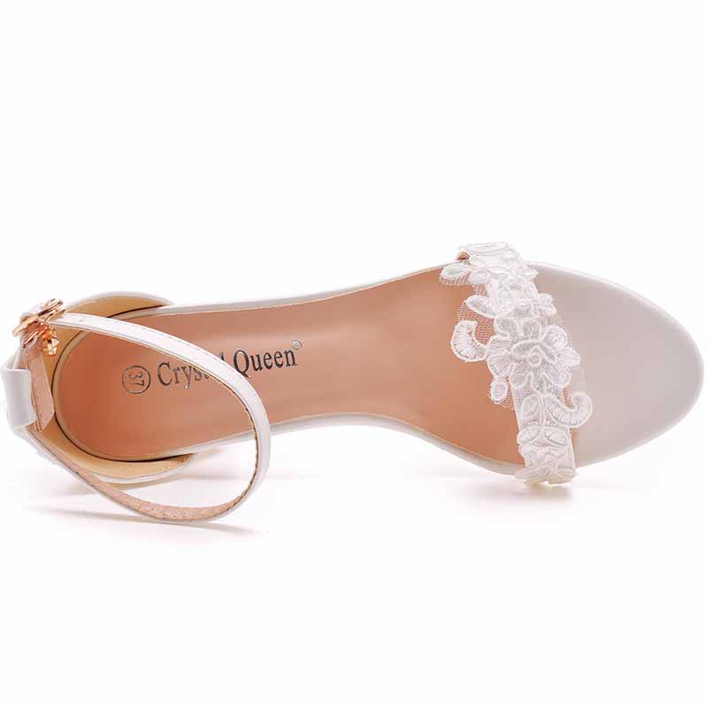 Wedding Chunky Shoes Low Heel Comfortable Block Heel Sandals