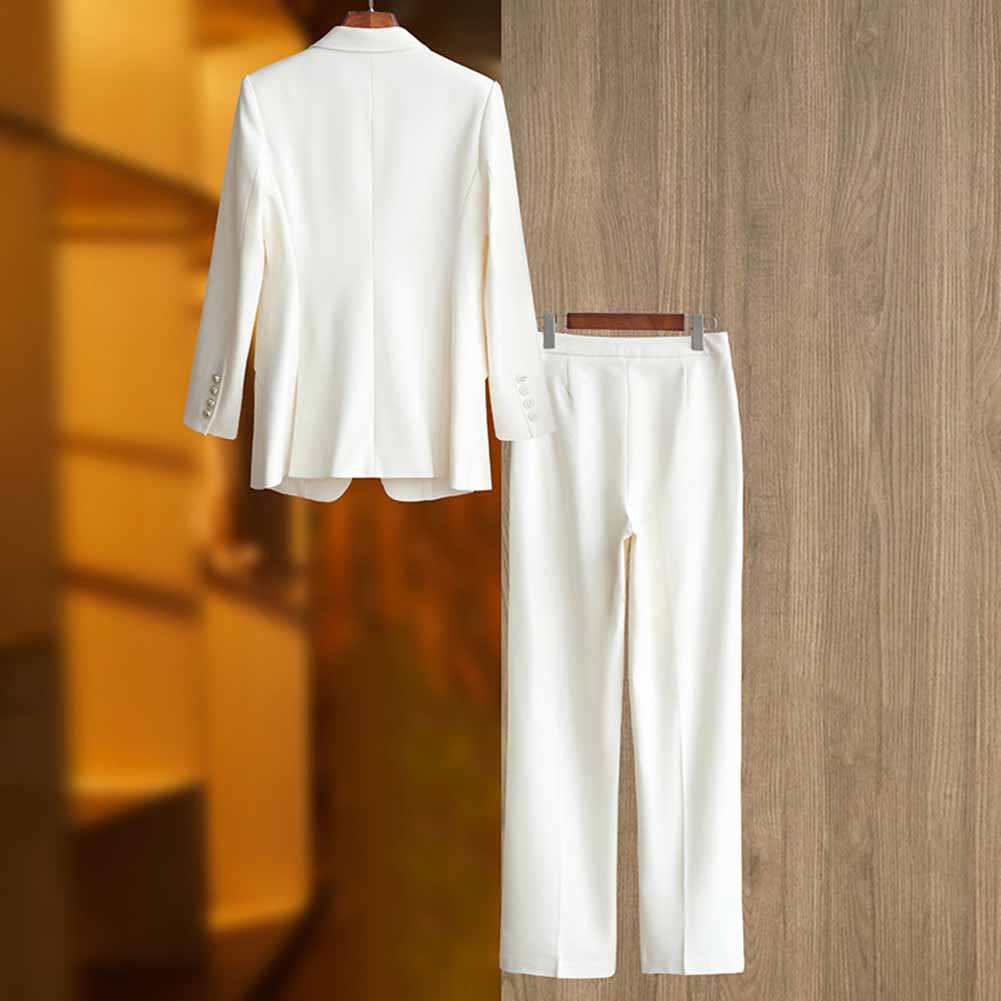 Wide-Leg Pantsuit One Button Formal Business Suit