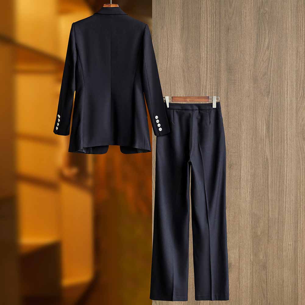 Wide-Leg Pantsuit One Button Formal Business Suit