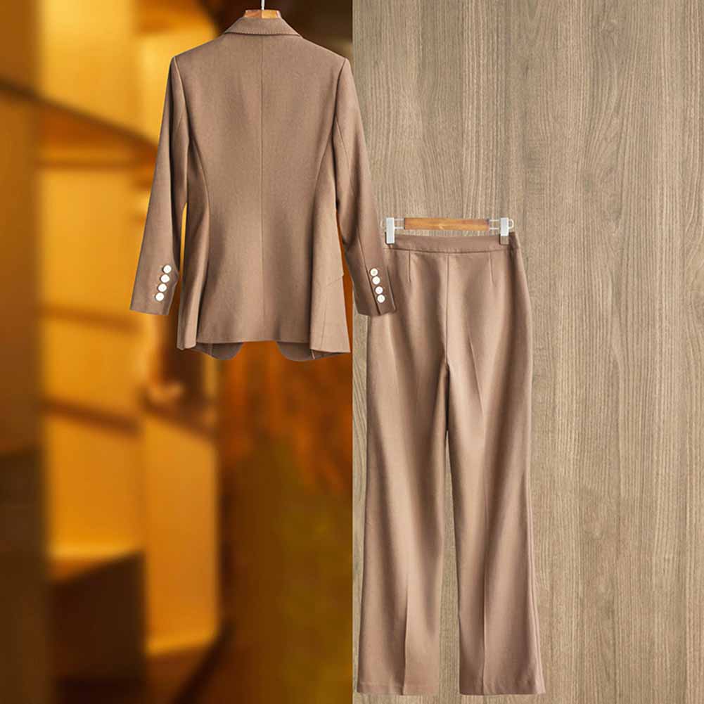 Wide-Leg Pantsuit One Button Formal Business Suit