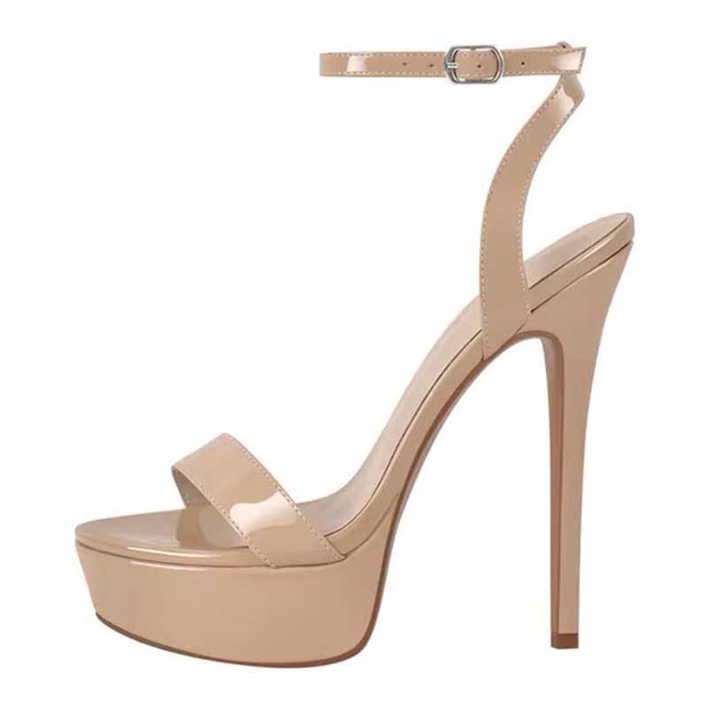 Women's Platform High Heels Classic Ankle Straps Pump Prom Shoes