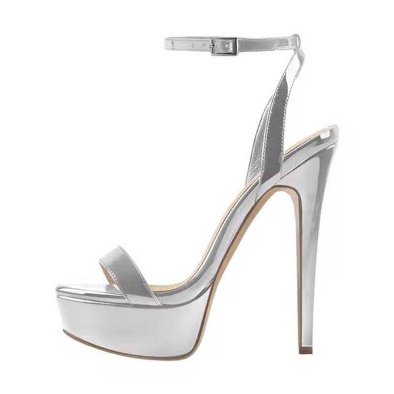 Women's Platform High Heels Classic Ankle Straps Pump Prom Shoes