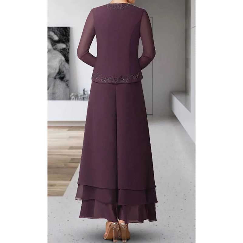 Pantsuits Lace Mother of The Bride Jumpsuits Chiffon Wedding Guest Suit