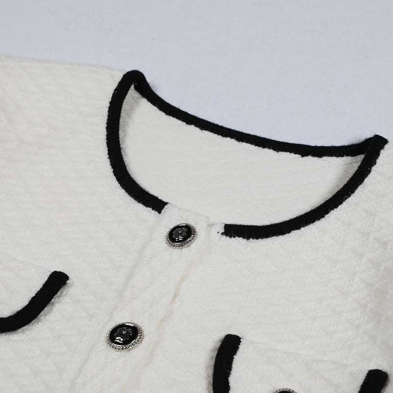 Tailored Button-Up Cardigan Jacket Wide-Leg Pantsuits