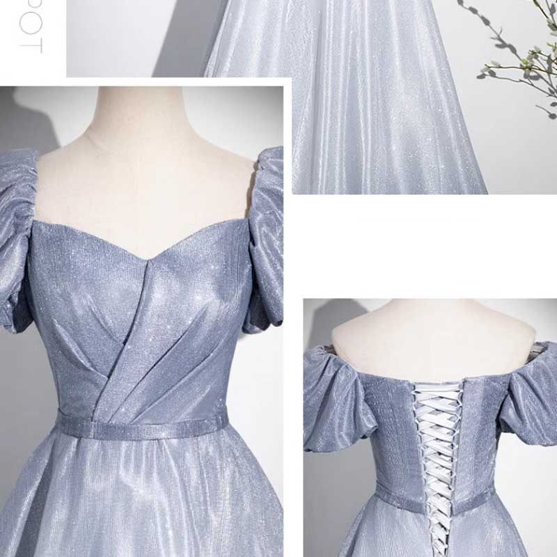 Sparkly Off The Shoulder Gradient Prom Dress Princess Dress