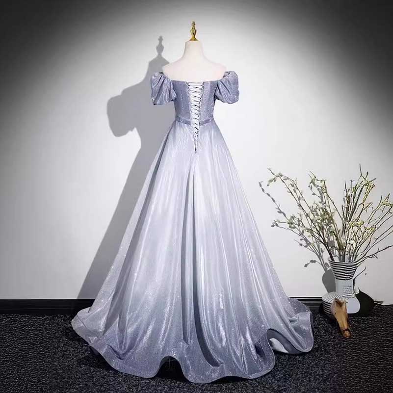 Sparkly Off The Shoulder Gradient Prom Dress Princess Dress