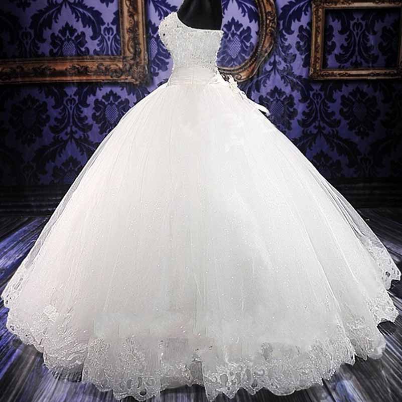 Sweetheart Bridal Gown Lace-Up Crystal Embellished Wedding Dress