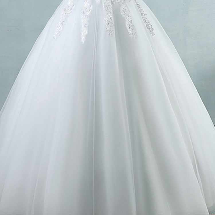 Vintage Custom Sleeveless Tulle Wedding Dresses With Appliques