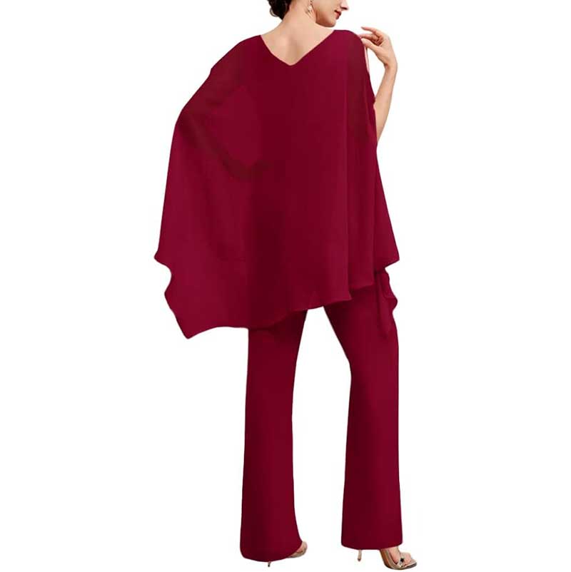 Wedding Guest Pant Suit 2 Piece Set Formal Chiffon Evening Party Outfit