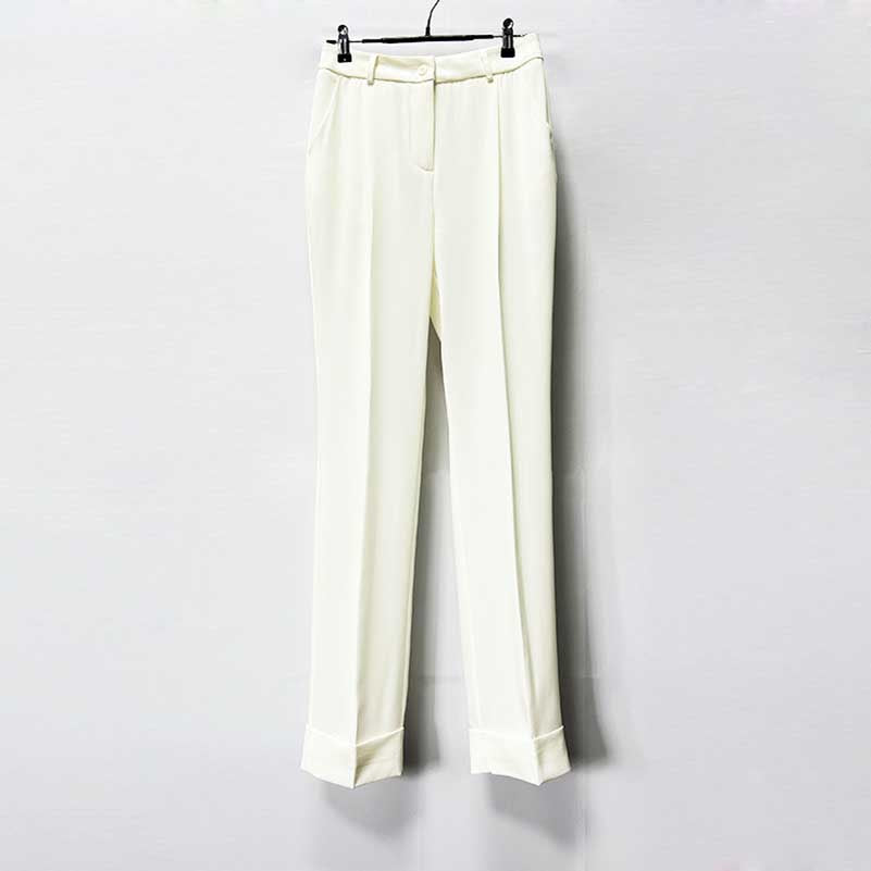 Rhinestone-Embellished White Pantsuit | One-Button Blazer for Events