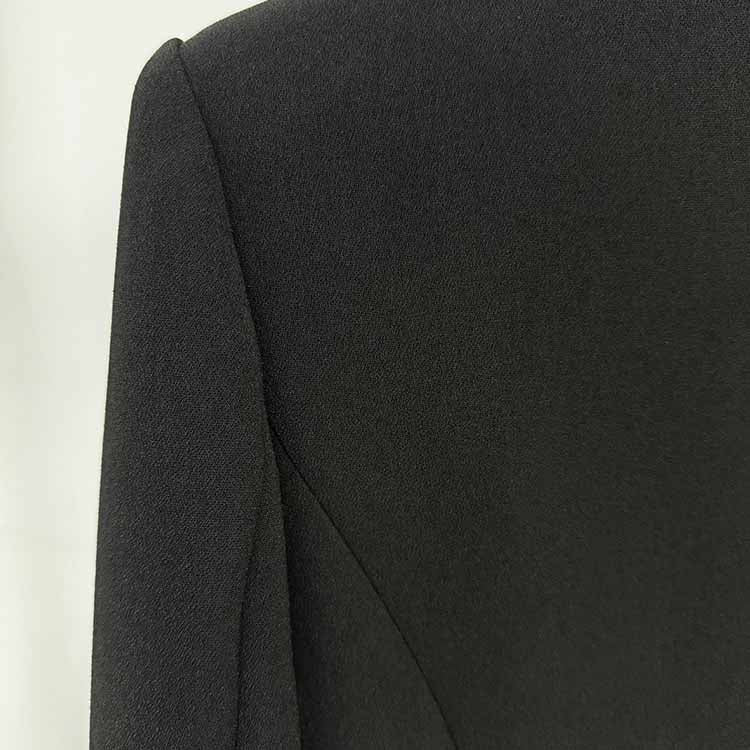 Black Bead Embellished One Button Pantsuit Black Formal Suit