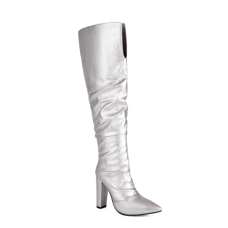 Women's Colorful Block Heel Knee-High Boots | Bold & Vibrant Style