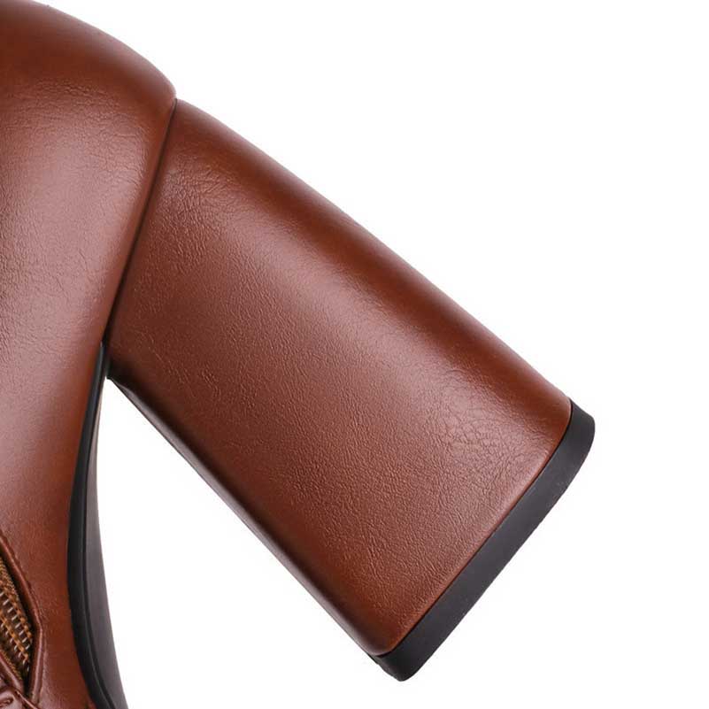 Women's Knee-Length Chunky Heel Boots | Bold & Comfortable Style