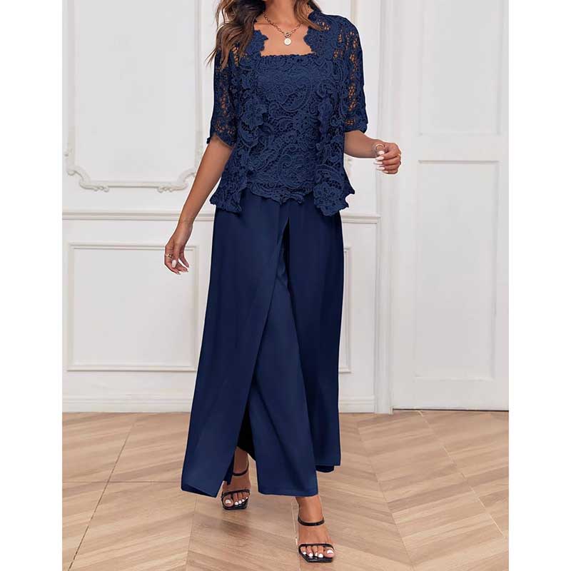Mother Pant Suit Wedding Guest Outfit Sets Evening Formal Suit