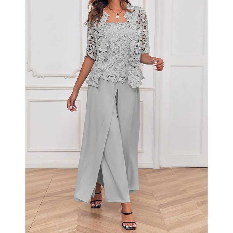 Mother Pant Suit Wedding Guest Outfit Sets Evening Formal Suit