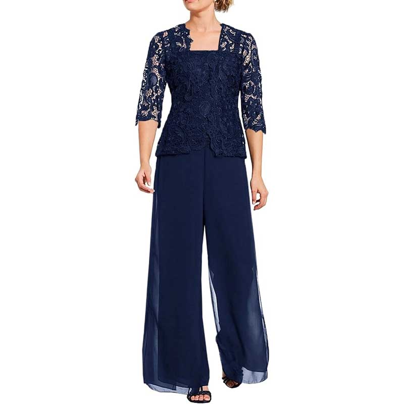 Mother Pant Suit Wedding Guest Outfit Sets Evening Formal Suit
