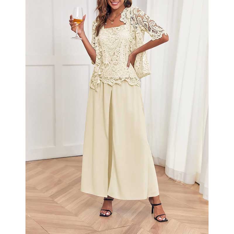 Mother Pant Suit Wedding Guest Outfit Sets Evening Formal Suit