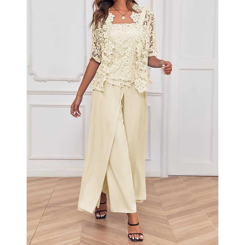 Mother Pant Suit Wedding Guest Outfit Sets Evening Formal Suit