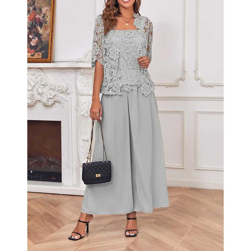 Mother Pant Suit Wedding Guest Outfit Sets Evening Formal Suit