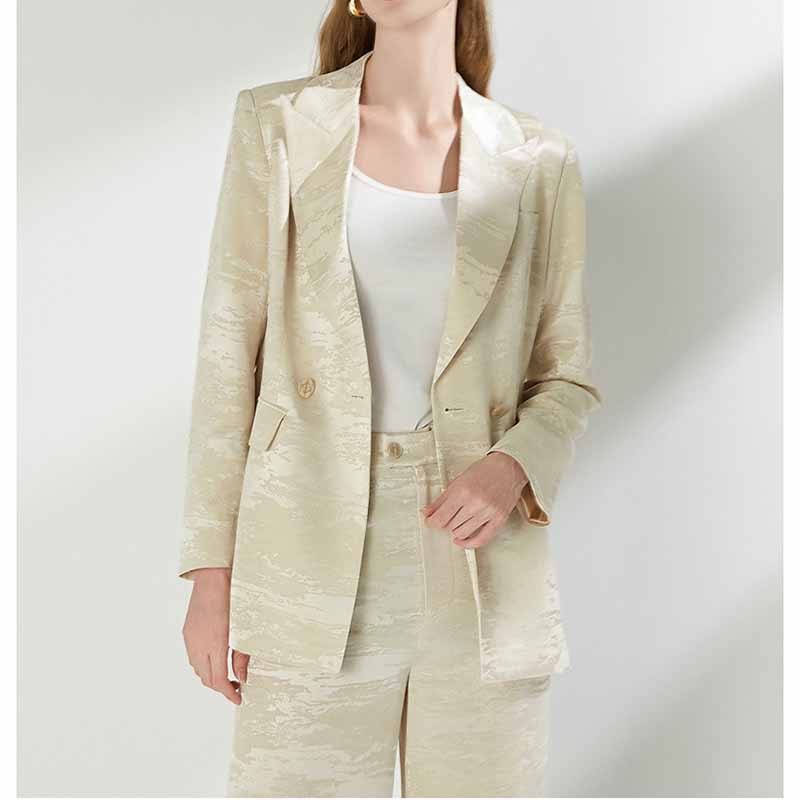 Wide Leg Pantsuit Elegant Business Wedding Formal Suit