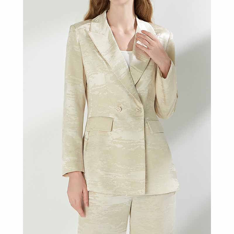 Wide Leg Pantsuit Elegant Business Wedding Formal Suit