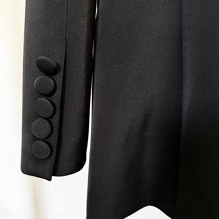 Sequin Embellished Pantsuit Black Slim Fit Suit For Formal Event