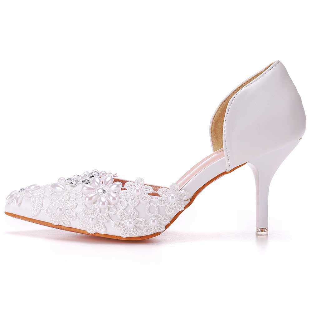 Wedding Shoes Closed Toe Mid-Heeled Bridal Shoes