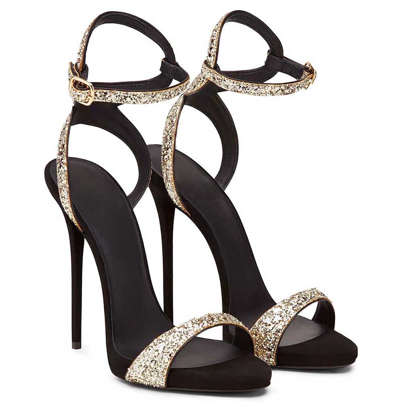 Sparkle High Heels Ankle Straps Pump