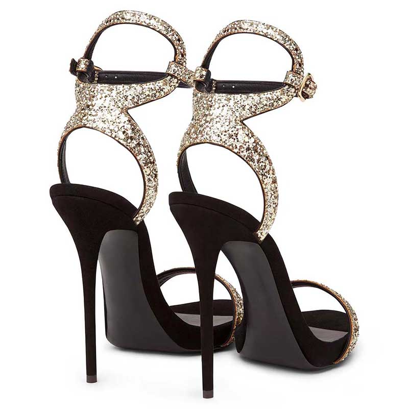 Sparkle High Heels Ankle Straps Pump