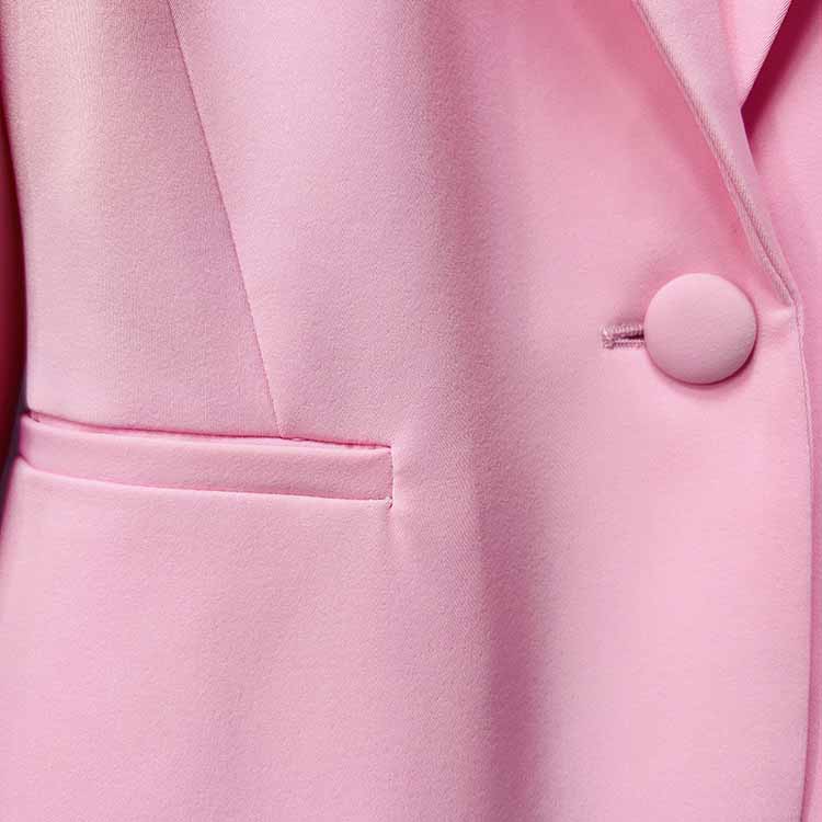 Pink Wedding Suit One Button Bell-bottoms Pantsuit Formal Outfit