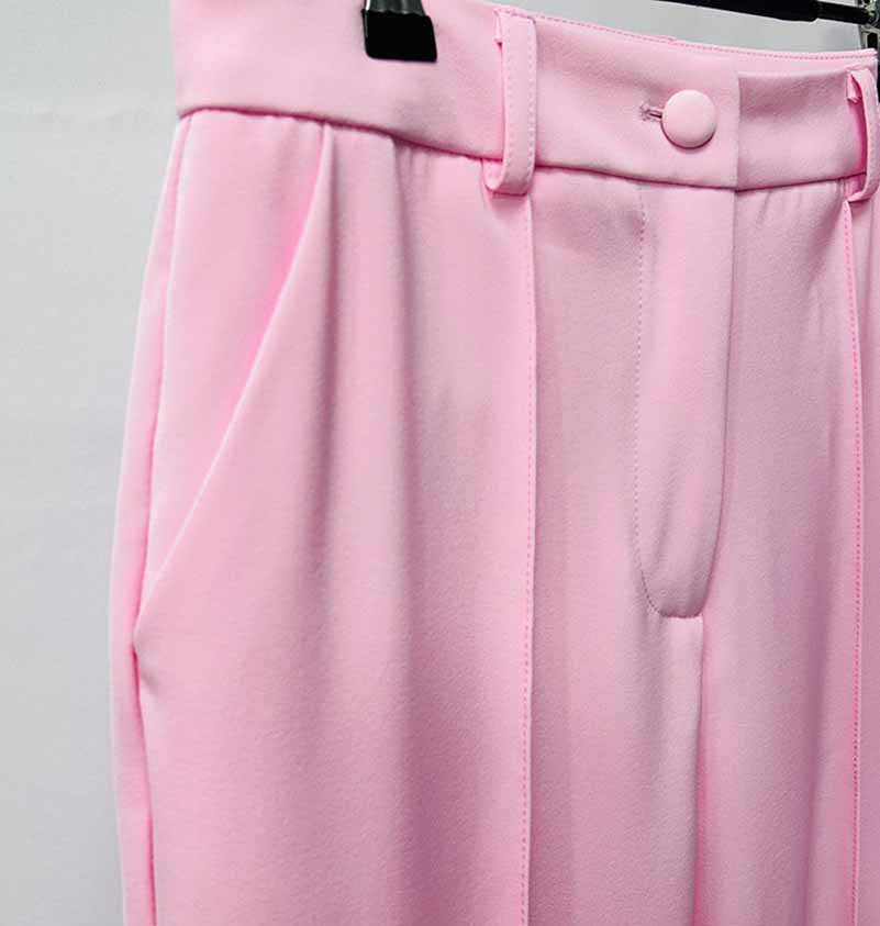 Pink Wedding Suit One Button Bell-bottoms Pantsuit Formal Outfit