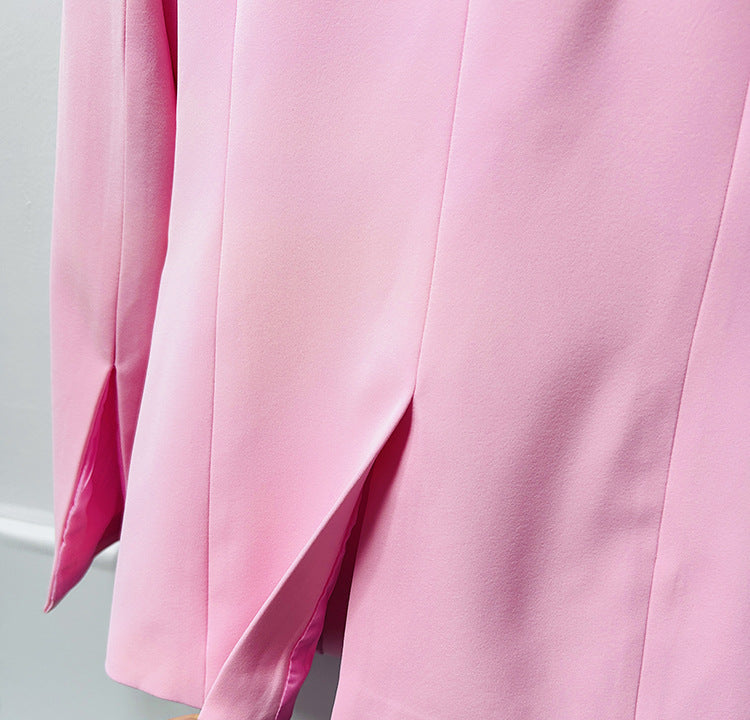 Pink Wedding Suit One Button Bell-bottoms Pantsuit Formal Outfit