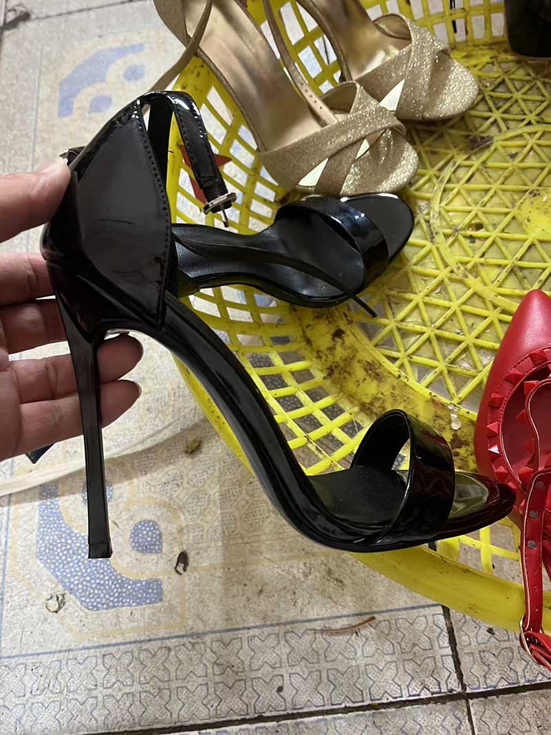 Black Heels Ankle Strappy Heeled Sandals
